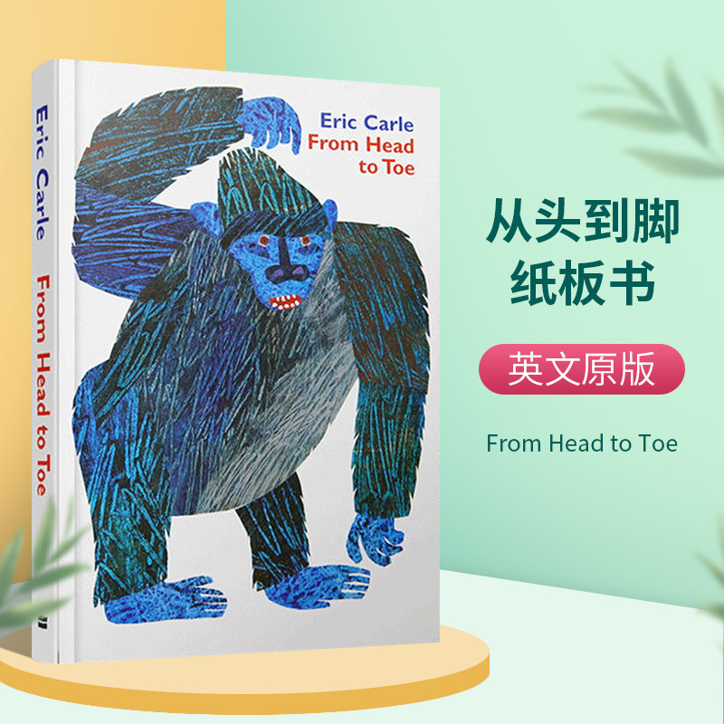 从头动到脚 英文原版 from head to toe 从头到脚英文绘本 0-3岁儿童