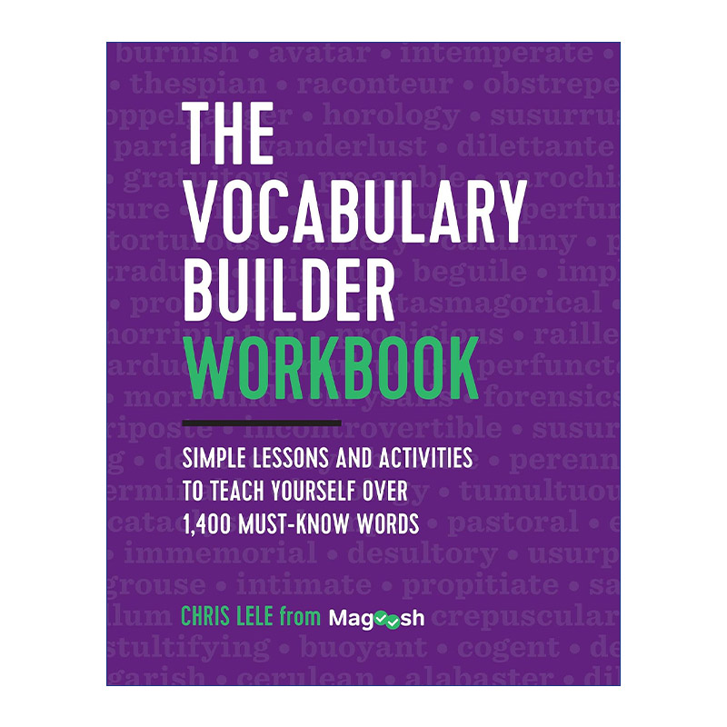 英文原版 The Vocabulary Builder Workbook 英语词汇练习册 自学超过1400个必须知道的单词 GRE托福词汇 英文版 进口英语原版书籍