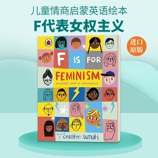 英文版 书籍 字母书 F代表女权主义 Feminism for 进口英语原版 英文原版 儿童情商启蒙英语绘本字母书 精装
