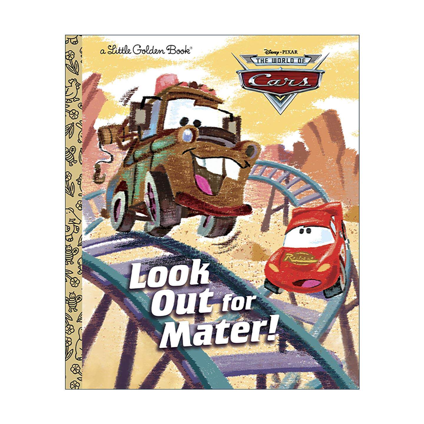 英文原版 Look Out for Mater Disney Pixar Cars Little Golden Book 小心 迪士尼 皮克斯赛车总动员 兰登书屋精装小金书同名电影