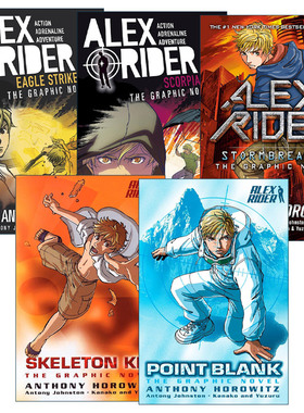 英文原版 The Graphic Novel Alex Rider 少年007系列5册 儿童动作冒险漫画小说 Anthony Horowitz 英文版 进口英语原版书籍