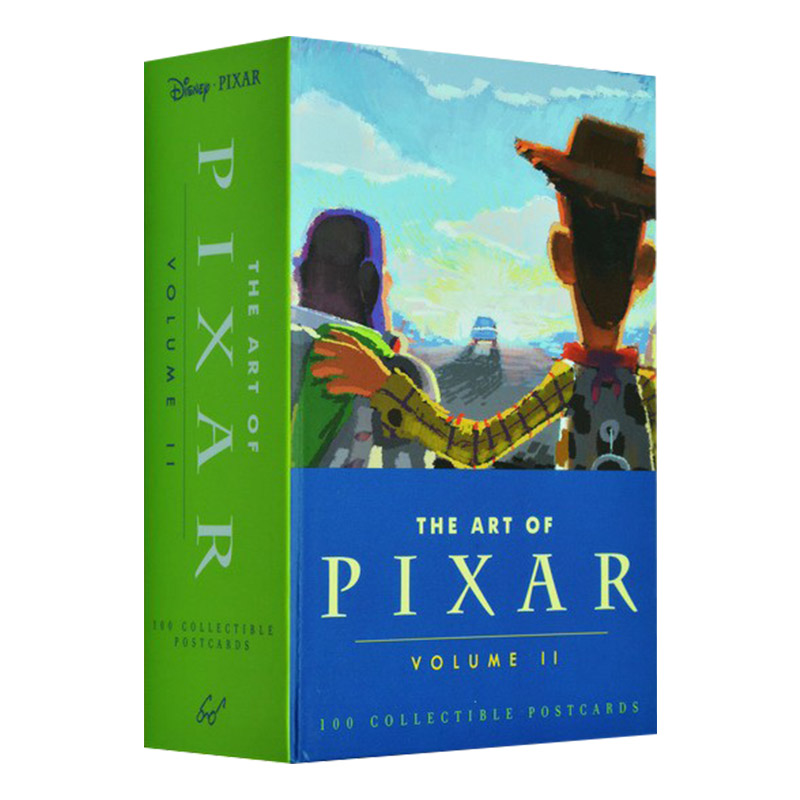 英文原版 The Art of Pixar  Volume II : 100 Collectible Postcards皮克斯的艺术2：100张珍藏动画明信片 英文版