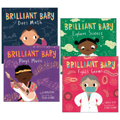 英文原版 Brilliant Baby Plays Music/Explores Science/Fights Germs/Does Math 聪明宝宝系列4册 英文版 进口英语原版书籍
