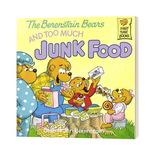 英文原版绘本 Bbears Too Much Junk Food 爱吃垃圾食品的贝贝熊 英文版 进口英语原版书籍儿童全英语书