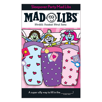 英文原版 Sleepover Party Mad Libs 过夜派对 疯狂填词游戏 英文版 进口英语原版书籍