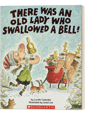 英文原版绘本 There Was an Old Lady Who Swallowed a Bell 有个老婆婆吞了一个铃铛 绘本 英文版 进口英语原版书籍