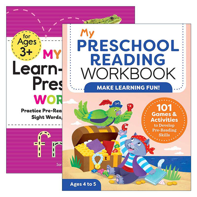 英文原版 My Workbook 我的学前阅读系列2册 自然拼读 视觉词 简单故事/迷宫 高频词积累 英文版 进口英语原版书籍