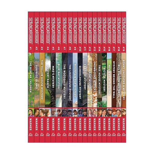 英文原版 The Boxcar Children Classic Treasury 棚车少年经典合集 1-19册盒装套装 儿童推理章节桥梁故事书 进口英语原版书籍