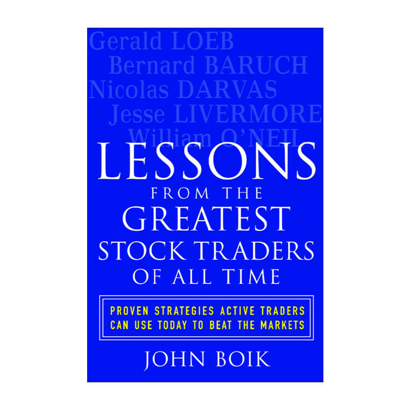 英文原版 Lessons from the Greatest Stock Traders of All Time 向伟大的股票作手学习 至高无上 英文版 进口英语原版书籍