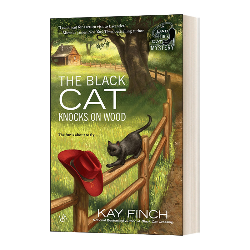 英文原版小说 A Bad Luck Cat Mystery 02 The Black Cat Knocks on Wood 厄运猫之谜2 黑猫敲木头 英文版 进口英语原版书籍
