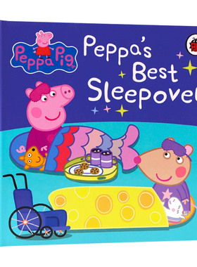英文原版绘本 Peppa Pig Peppa’s Best Sleepover 小猪佩奇的过夜时间 纸板书 英文版 进口英语原版书籍儿童全英语书