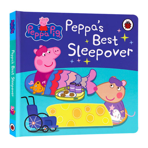 英文原版绘本 Peppa Pig Peppa’s Best Sleepover 小猪佩奇的过夜时间 纸板书 英文版 进口英语原版书籍儿童全英语书