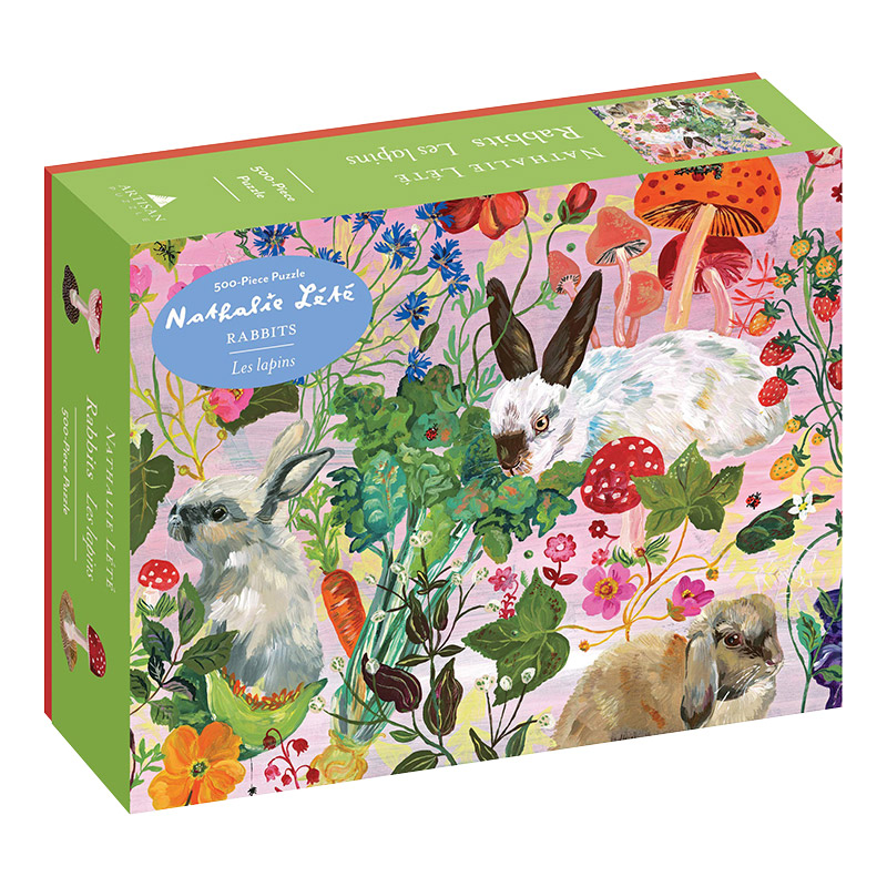英文原版 Nathalie Lété Rabbits 500-Piece Puzzle 兔子拼图 500片拼图500-Piece Puzzle 英文版 进口英语原版书籍