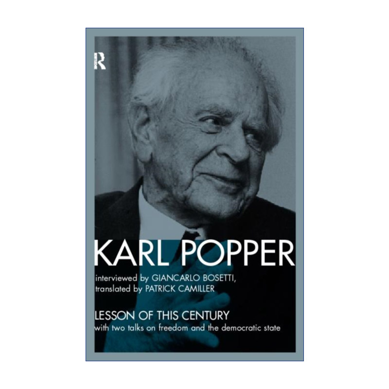 英文原版 The Lesson of this Century 20世纪的教训  卡尔波普尔访谈演讲录 英文版 进口英语原版书籍
