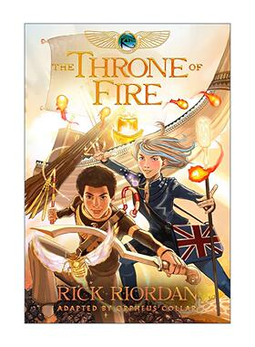 英文原版 The Kane Chronicles 02 The Throne of Fire 埃及守护神系列2 凯恩与烈焰王座 漫画版 Percy Jackson波西杰克逊第三季