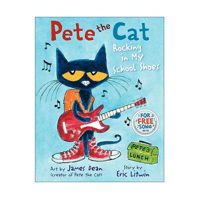 英文原版 Pete the Cat Rocking in My School Shoes 穿着我的校鞋玩摇滚 精装图画书 英文版 进口英语原版书籍