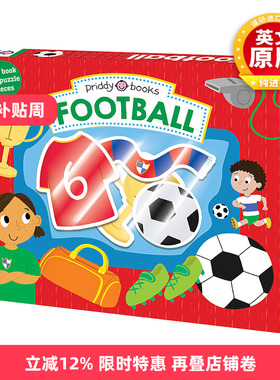 小小角色扮演家 足球员 英文原版 Lets Pretend Footballer 儿童纸板模型操作玩具书 亲子互动益智游戏书 英文版英语单词认知启蒙