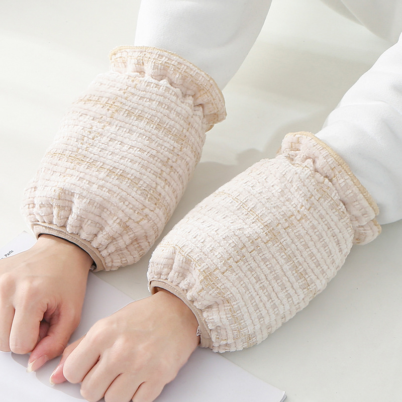小香风袖套秋冬季套袖女款办公室工作耐脏护袖羽绒服专用袖口成人