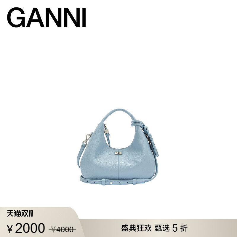 【甄选折扣】GANNI女包 Mini Hobo时髦精致感手提包 C1040002371