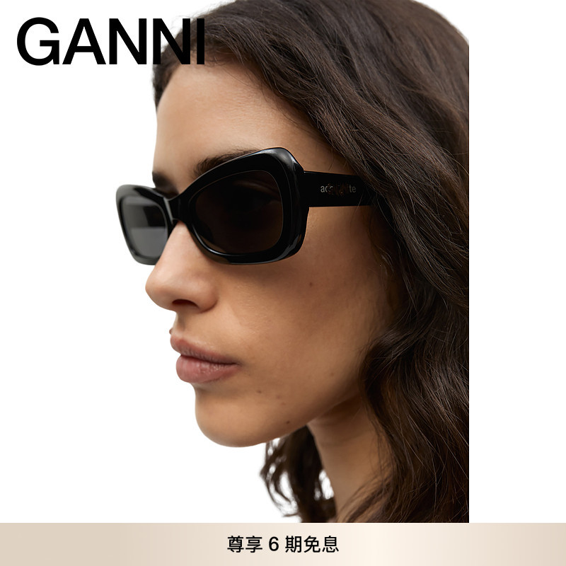 GANNI女士 时尚黑色优雅舒适眼镜简约太阳镜休闲风墨镜 A7084099