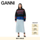 GANNI落肩圆领绵羊毛针织衫 费尔岛毛衣K2011099