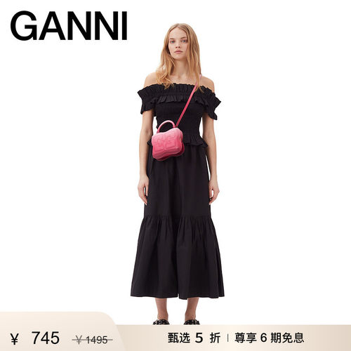 棉府绸GANNI新品一字衬衫