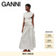 GANNI女装 双层缎面垂感喇叭波点半身裙长裙W0641135