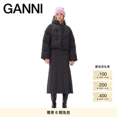 羽绒服面包服 GANNI女装 拉链连帽短款 F9546099
