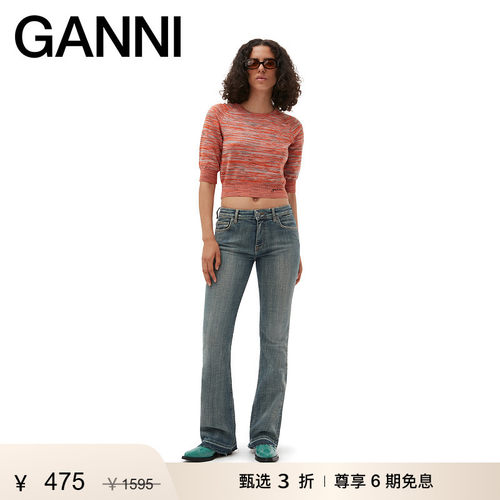 春夏五分袖圆领上衣GANNI