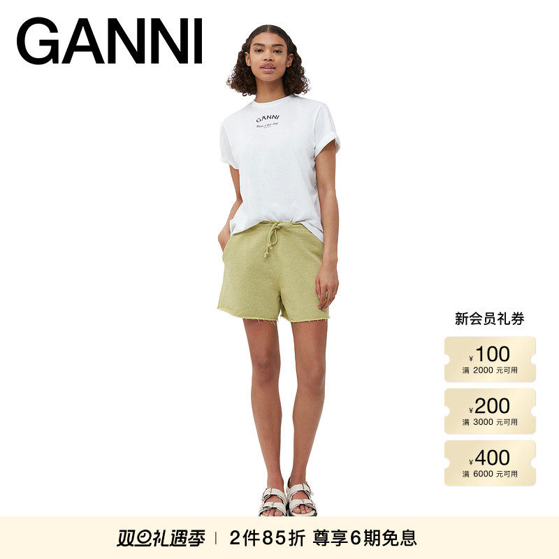 全新圆领短袖GANNI印花