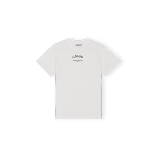 GANNI女装 字母logo印花圆领短袖T恤衫 T3561151