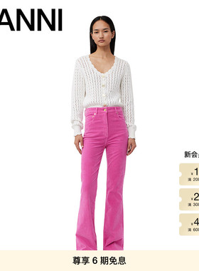 GANNI女装 Iry时尚修身高腰长裤喇叭裤 F9110787