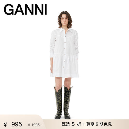 GANNI衬衫连衣裙娃娃裙棉