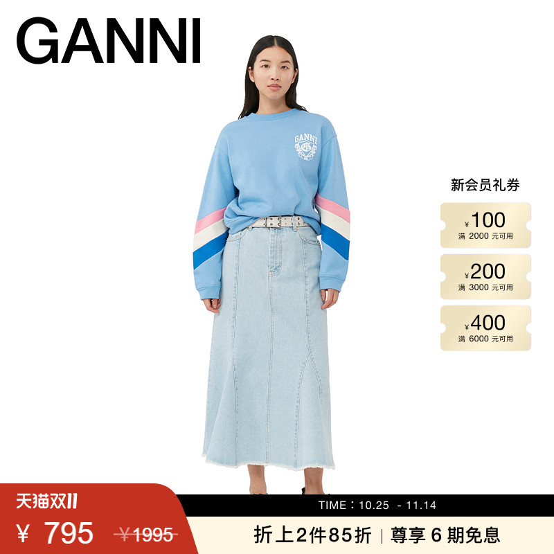 新品套头卫衣GANNI廓形