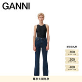 GANNI女装 F6624568 长裤 Betzy高腰修身 微喇牛仔裤