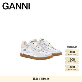 板鞋 素毛边亮面运动鞋 S3232018 银色蝴蝶元 GANNI女鞋