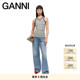 背心吊带内搭 GANNI女装 海军蓝条纹修身 T4144683
