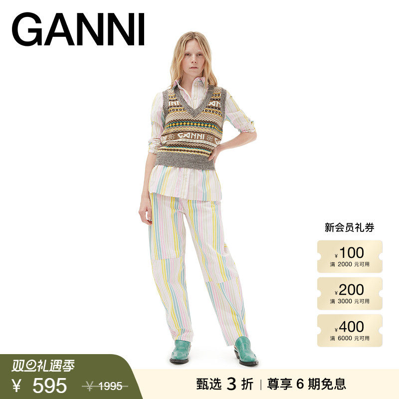 长袖衬衫GANNI春夏宽松
