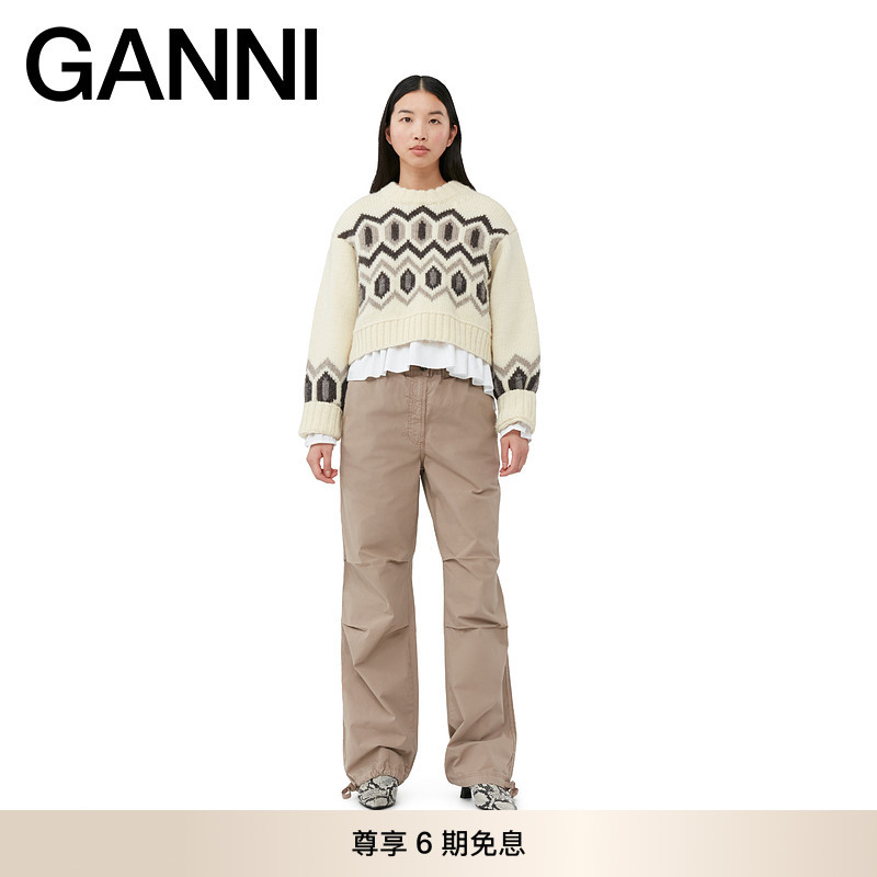 新品提花短款羊毛衫GANNI图片