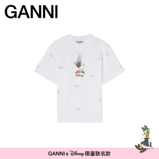 黛丝印花棉质休闲短袖 Disney T恤满印上衣A1050101151 GANNI