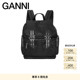 GANNI女包 Buck黑色logo简约休闲双肩包背包A6526099