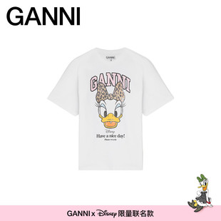 【GANNI x Disney】黛丝印花休闲趣味短袖T恤圆领上衣A1050098151