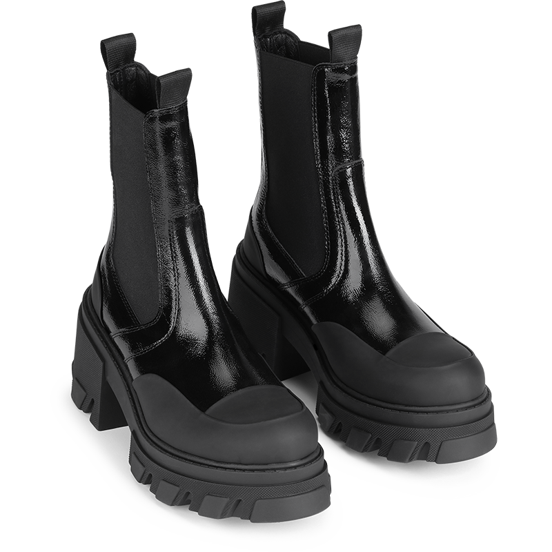 【甄选折扣】GANNI女鞋 厚底中筒靴高跟靴切尔西靴 S2304099