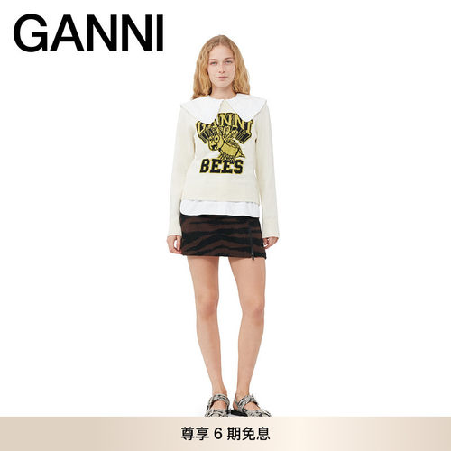 新品套头毛衣GANNI圆领