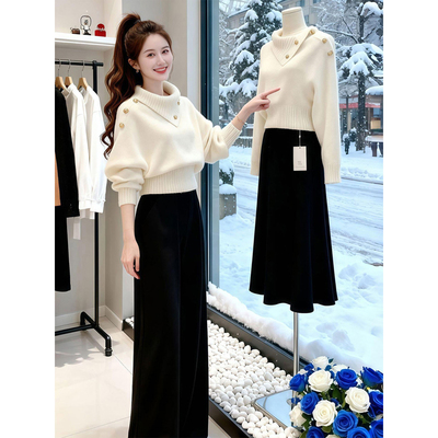 气质独特漂亮收腰短款针织衫上衣