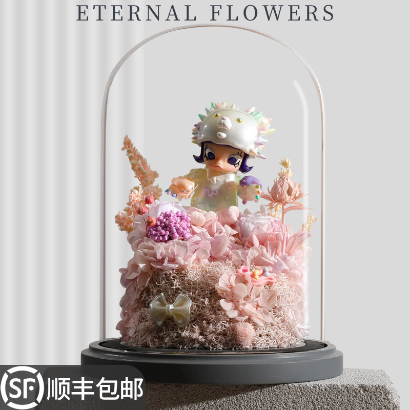 正版Molly大久保娃娃装侵蚀系列联名永生花礼盒情人节生日送女生