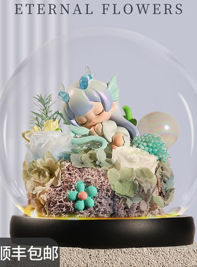 POP MART泡泡玛特王者荣耀玩偶生日创意永生花礼盒送男女朋友礼物