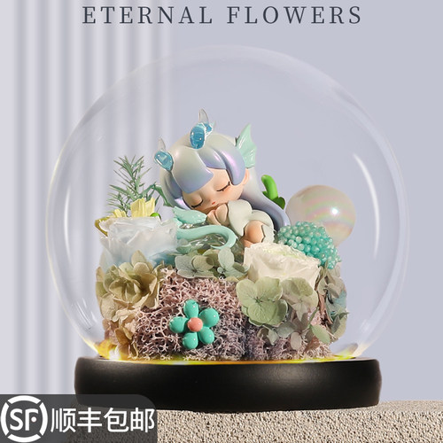 POP MART泡泡玛特王者荣耀玩偶生日创意永生花礼盒送男女朋友礼物