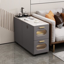 沙发边柜侧边柜客厅岩板边几角几茶桌茶台现代简约家用移动小茶几