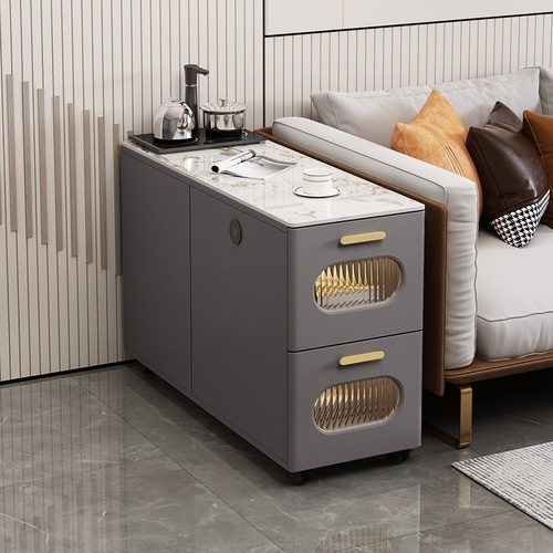 叶氏木语轻奢移动沙发边柜小茶几